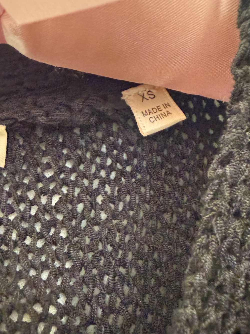 Cypress black sleeveless knit sweater vest xs button front diamond knot